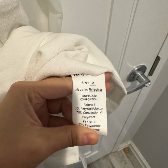 House of CB Yasmin White Plunge Midi Dress Long Sleeve, NWOT - Picture 12 of 14